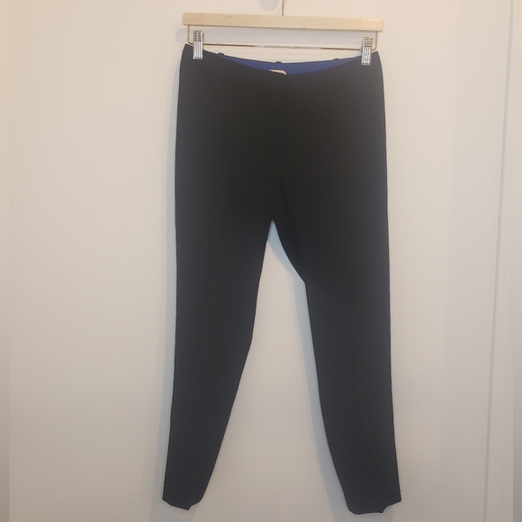 Aritzia Wilfred Black Crepe Button Fly Tuxedo Cropped Trouser Pant Size 00 - Picture 4 of 10